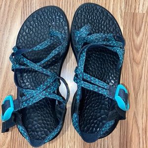 Chacos with a toe strap